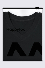 Женская футболка оверсайз с V-вырезом Happyfox