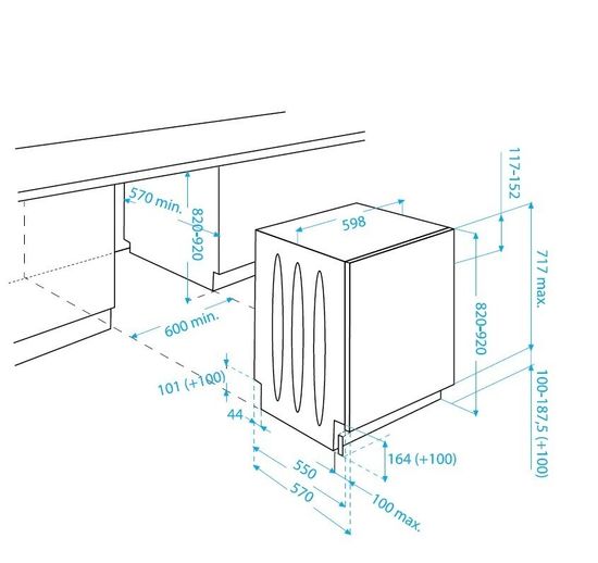 Встраиваемая посудомоечная машина Beko DIN 5835
