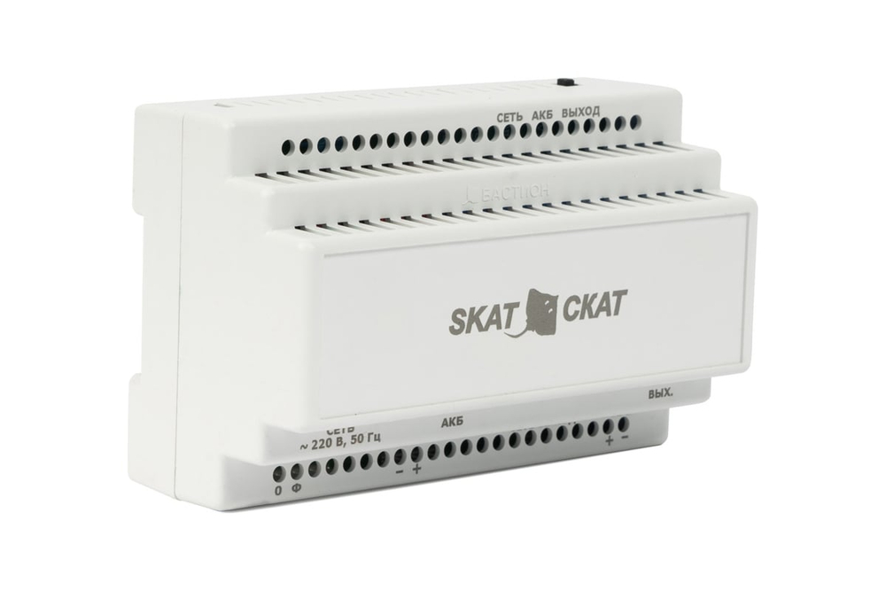 Малогабаритный ИБП со встроенной Li-ion АКБ СКАТ ИБП-12/2-6,4/Li-DIN