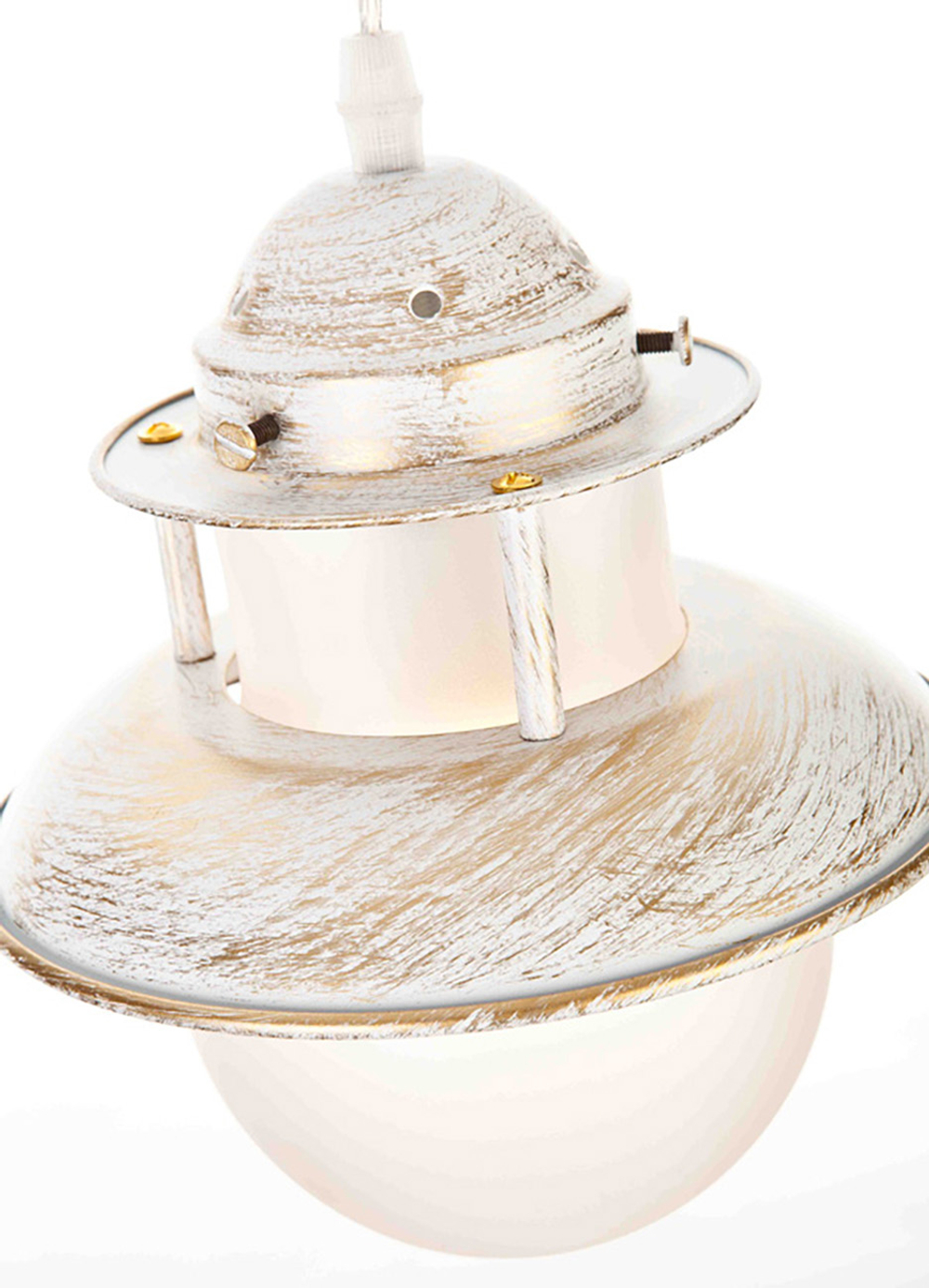 Подвесной светильник 3х60Вт E27, металл/стекло, бежевый