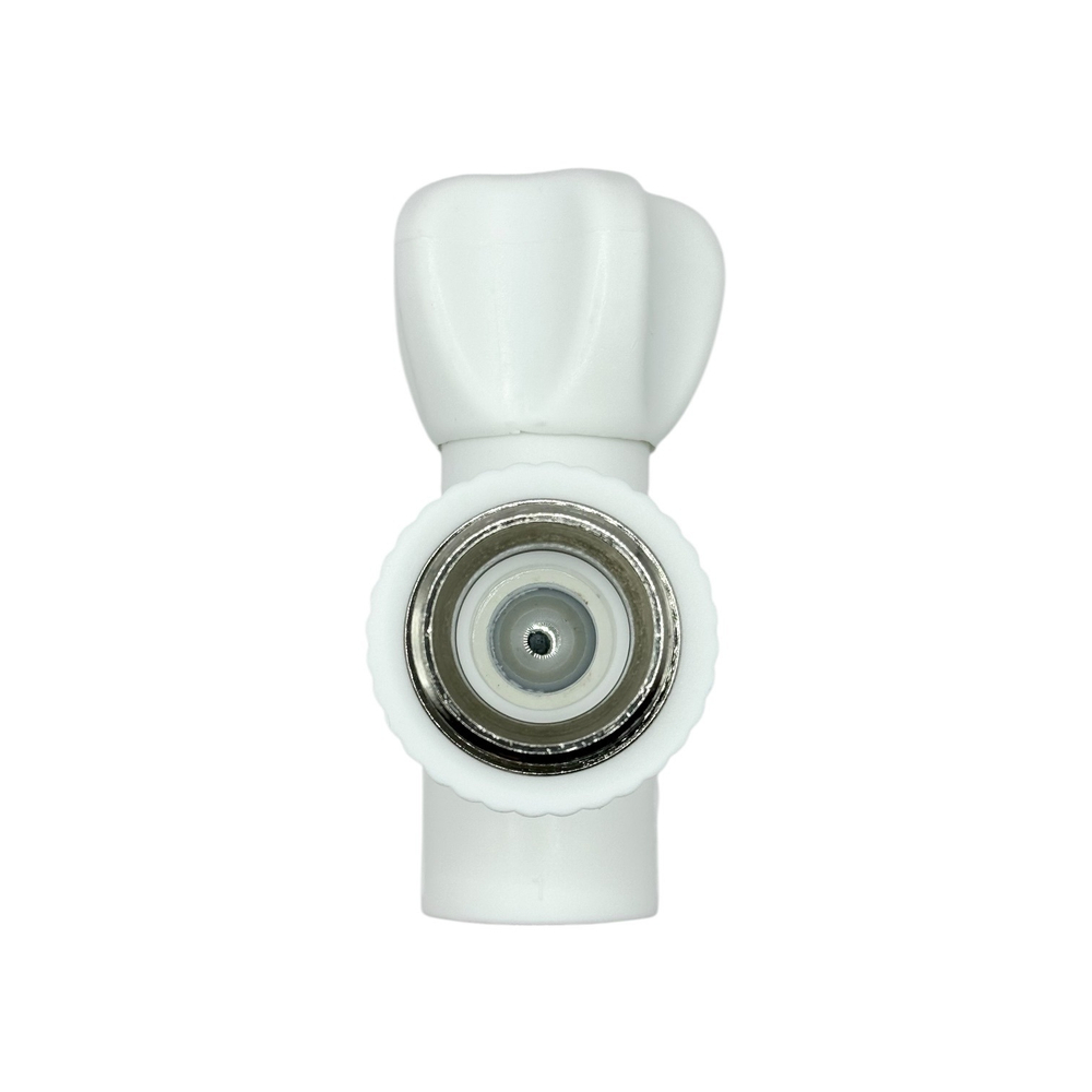 Кран шаровой угловой радиаторный полипропиленовый TEBO 20x1/2"