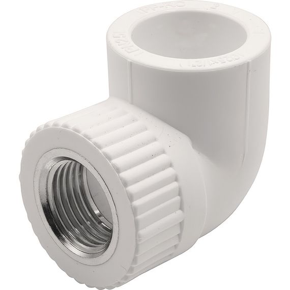Угольник THERMOLIGHT комбинированный PP-R ВР 25х1/2quot; белый (20/160)