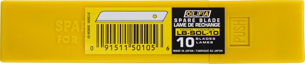OLFA 18 мм, 10 шт, несегментированные лезвия (OL-LB-SOL-10)