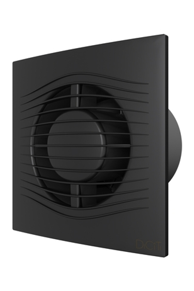 Вентилятор накладной SLIM D100 обр.клапан Dark gray metal DICITI