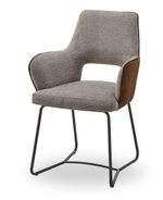 Стул DC2346R серый/ коричневый