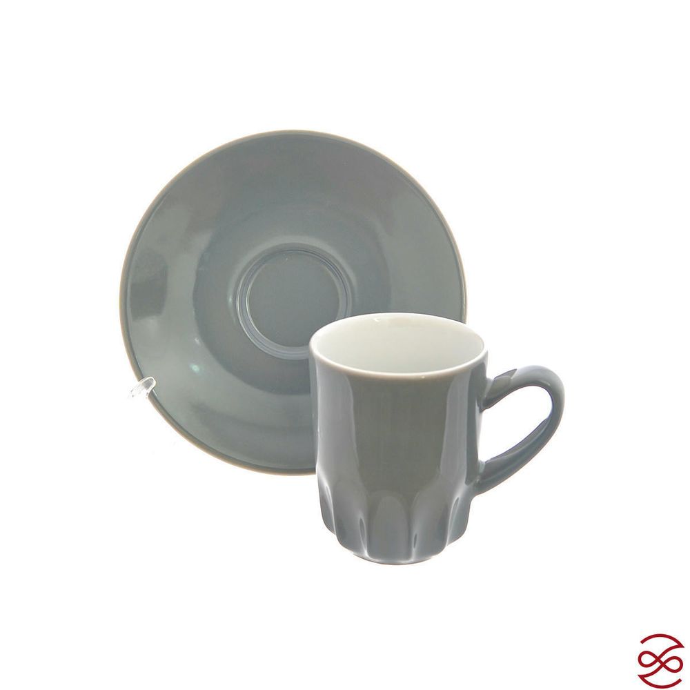 Чашка+блюдце для эспрессо графит Benedikt Ribby 80 мл