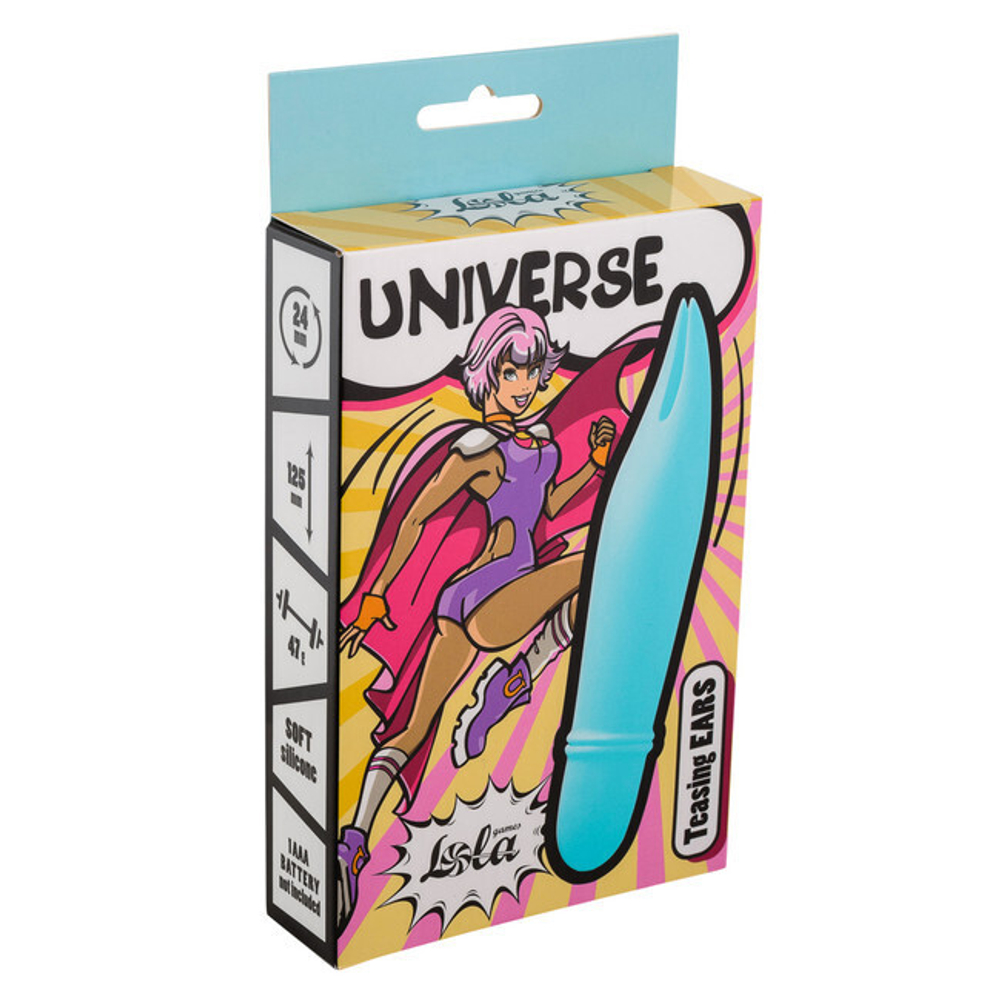Мини-вибратор Universe Teasing Ears blue (10 режимов) (Цвет: голубой)