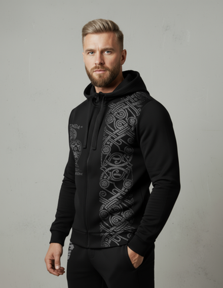 Костюм спортивный с начесом мужской LEGENDA Варяг черный