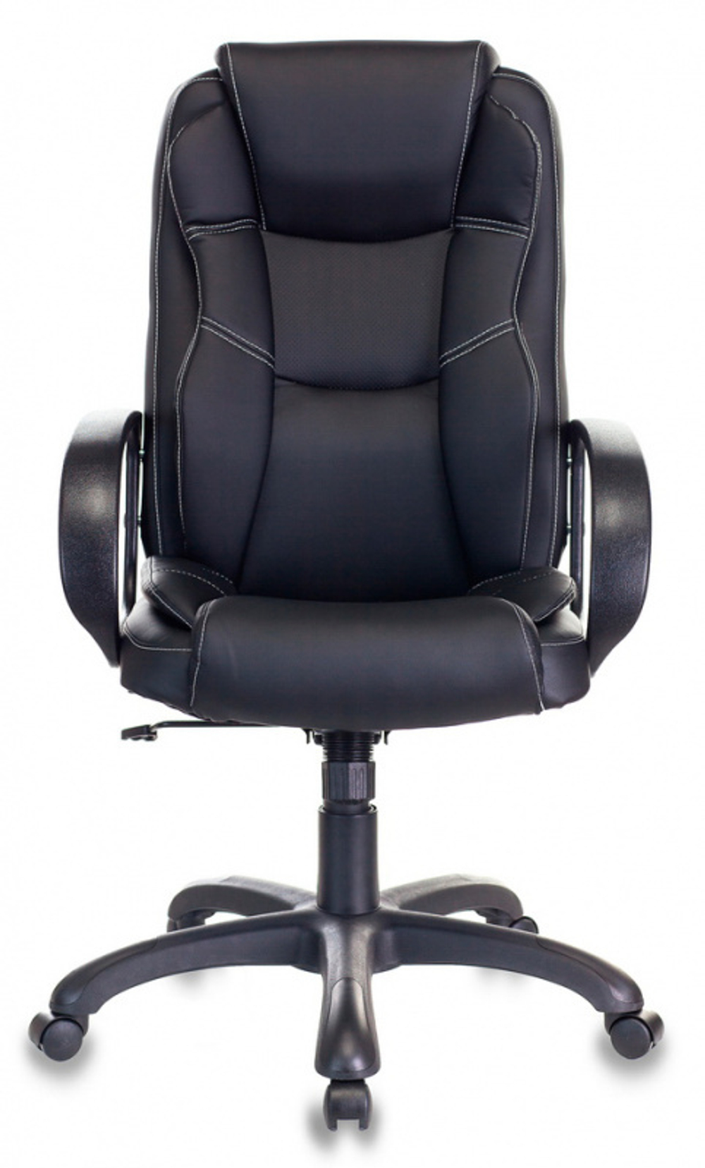 Кресло руководителя Бюрократ CH-839 черный Leather Black эко.кожа крестов. пластик