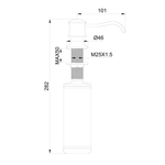 Дозатор мыла WONZON & WOGHAND, Хром (WW-88SD03-CR)