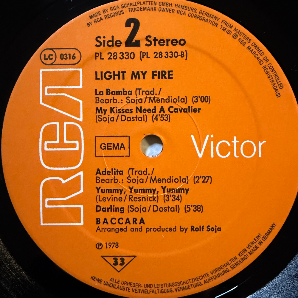Baccara - Light My Fire (Германия 1978г.)