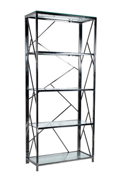 Стеллаж Garda Decor прозрачный-хром GY-SH8711BL