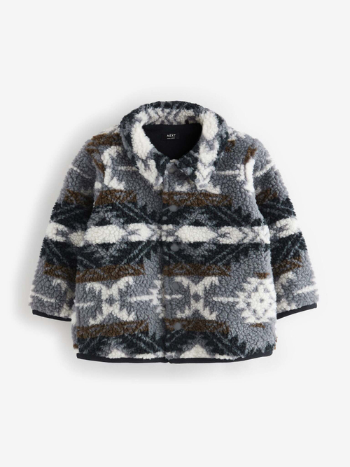 Рубашка из флиса для мальчика Next K83-277, Серый