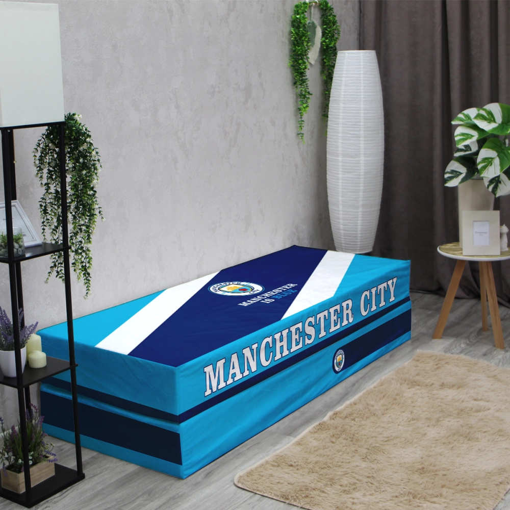 Бескаркасный диван кровать раскладной "Manchester City - Манчестер Сити"