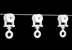 Бегунок для Glydea на корде (6см), пластик, белый