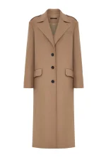 Пальто прямое, Бежевый