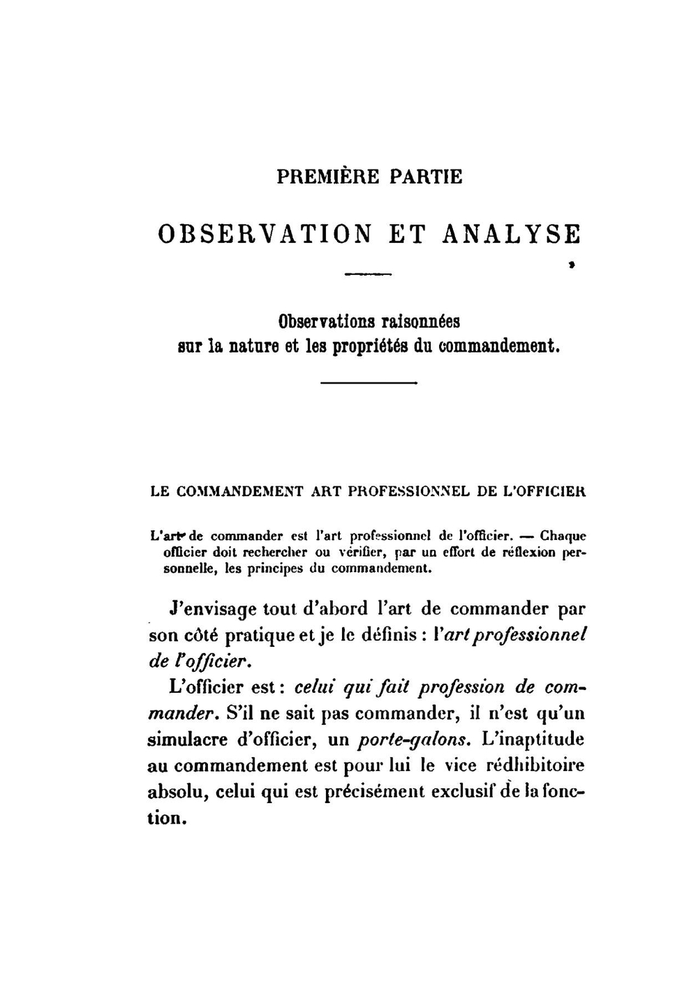 L'Art De Commander. Principes Du Commandement À L'Usage | André Gavet