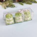 Свечи новогодние «Маленькая елочка» 5,2 см (набор 3 шт), зеленый