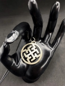 Защитный магический славянский кулон оберег Духобор сталь