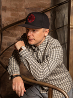 Сорочка Варгградъ мужская серо-бежевая клетка