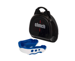 Капа одночелюстная Clinch Prime Triple Layer Mouthguard бело-прозрачно-синяя C503