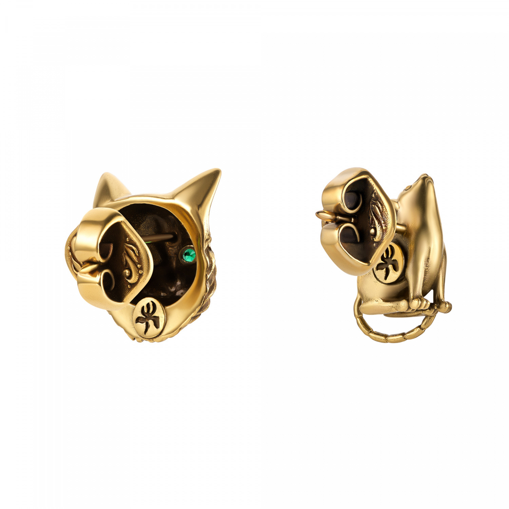 Серьги пусеты GATTO E TOPO