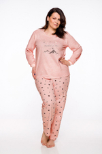 Женская пижама Ela со звездочками (Размер: XXL) (Цвет: персиковый)