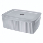 Лоток с крышкой "velvet", 295х225х110 мм, 6,55л (светло-серый флэк)