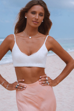 Колье «Коин» с белым перламутром