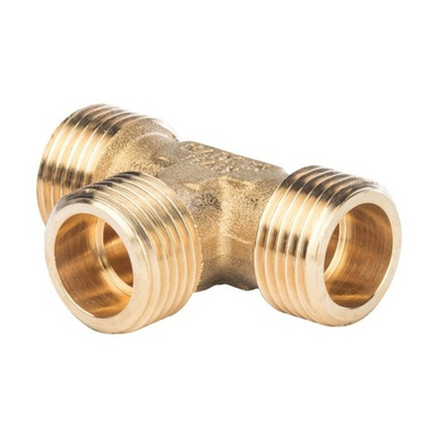 Тройник с наружной резьбой STOUT SFT 0017 - 1/2" (для стальных труб, латунь без покрытия)