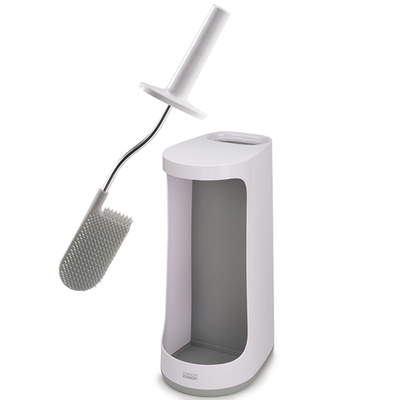 Ершик для унитаза с отсеком для хранения flex, бело-серый