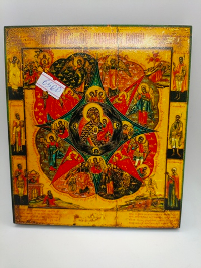 Неопалимая Купина. Икона на левкасе 16х14