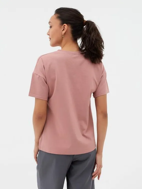 Футболка женская Basic line, цвет пыльно-розовый, р-р 46