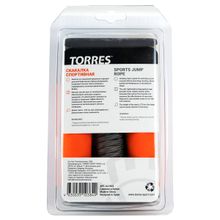 Скакалка TORRES AL1003,трос из полипропилена, серо-оранжевая