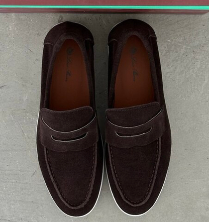 Лоферы из натуральной замши