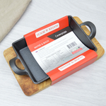 Сковорода 16*11,5см чугунная с деревянной подставкой МВ 26799