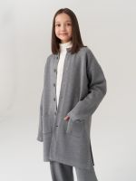 Кардиган для девочки в школу AT990 серый