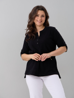 Блузка БЛ-131/фламли-черный