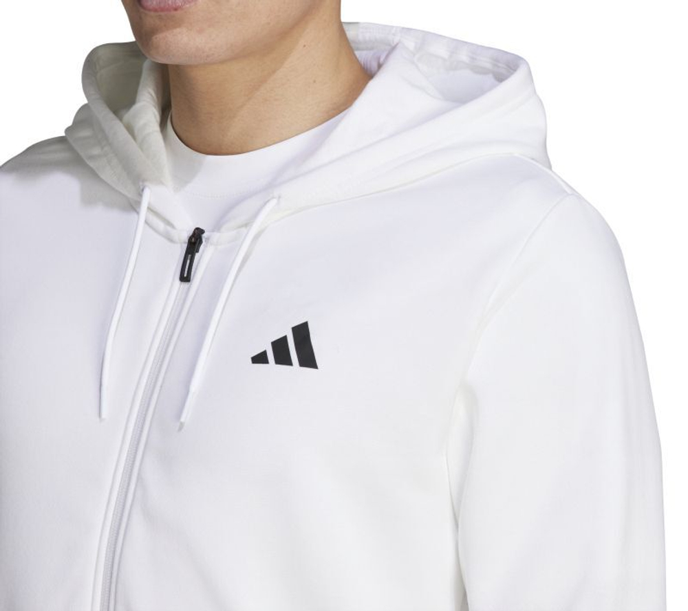 Мужская теннисная кофта Adidas Club Hoodie - white blanc