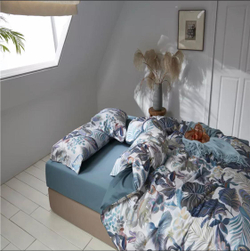 Комплект постельного белья ZEPHYR HOME ЕВРО пг. Мако-Сатин,Египетский хлопок Голубой