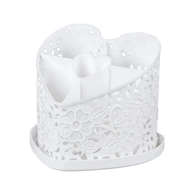 Подставка под столовые приборы Сердце (белый)