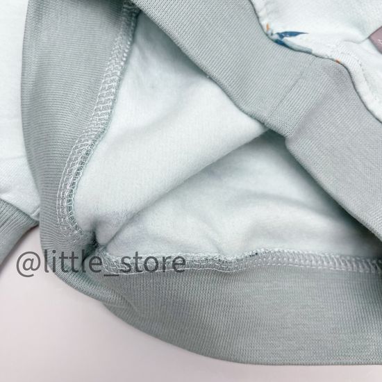 Свитшот "Облака" из футера с начесом, Светло-голубой