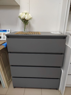 Комод 4 ящика «Денвер» Графит