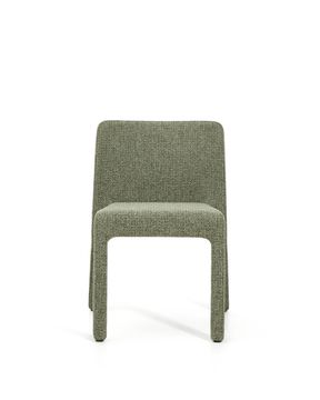 Штабелируемый стул Loria из зелёного шенилла