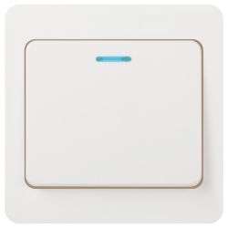 Выключатель Intro Style 7-102-01 с подсветкой, 10А-250В, IP20, СУ, белый