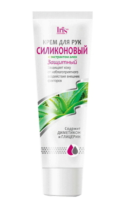 Крем для рук "Силиконовый" с экстрактом алоэ 100г. IRIS