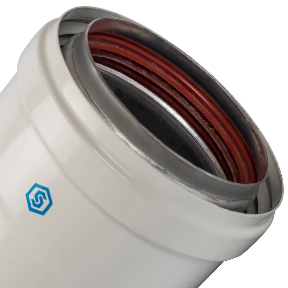 Элемент дымохода  Ø80/100 труба 1000 мм утепленная п/м