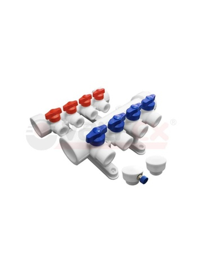 Группа коллекторная 40х20 на 5 выхода (2/1) бел. VALFEX 101144005