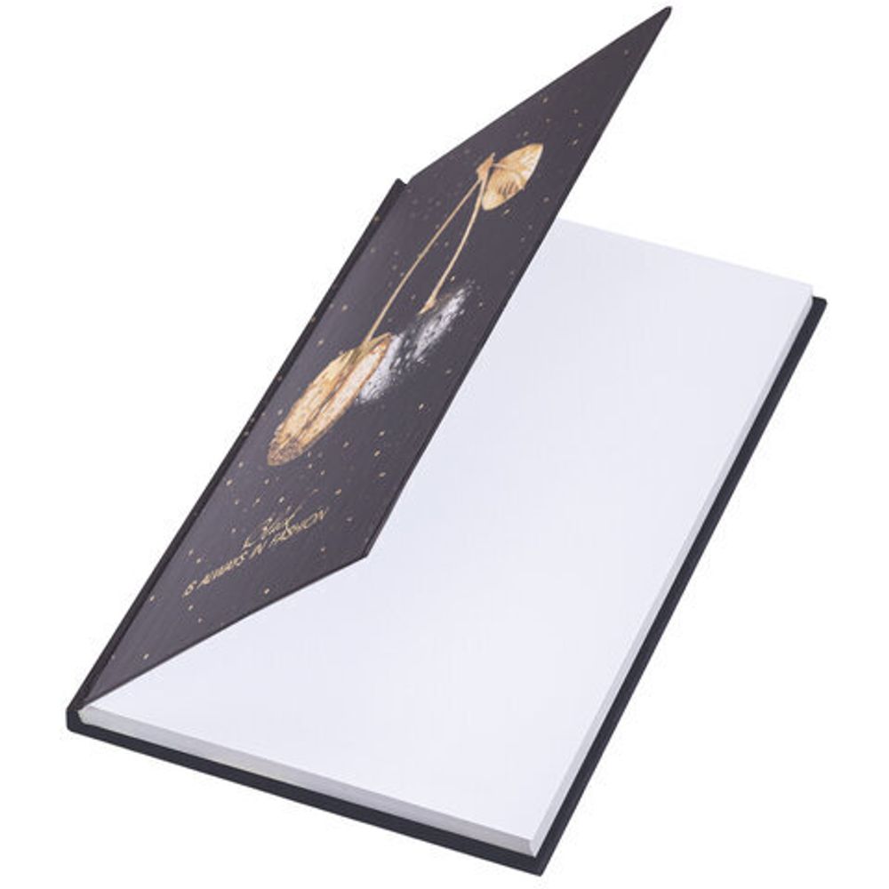 Блокнот А5 (134х206 мм), 80 л., твёрдый, клетка, фольга, STAFF, "Cherry", 114430