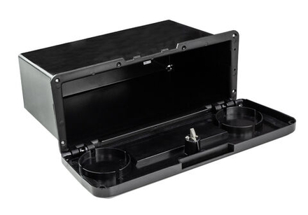 Ящик для мелочей врезной, с замком, черный